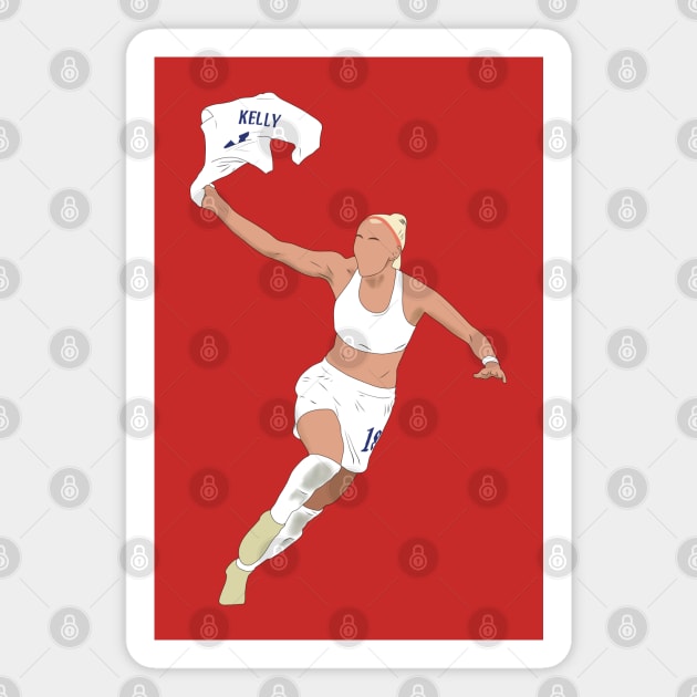 Chloe Kelly England Women Euros Final Goal Celebration Magnet by Hevding